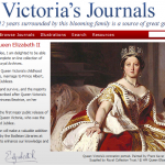 Queen Victoria's Journals - Home Page, as seen on a desktop PC