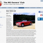 Guides to every model of MG are listed